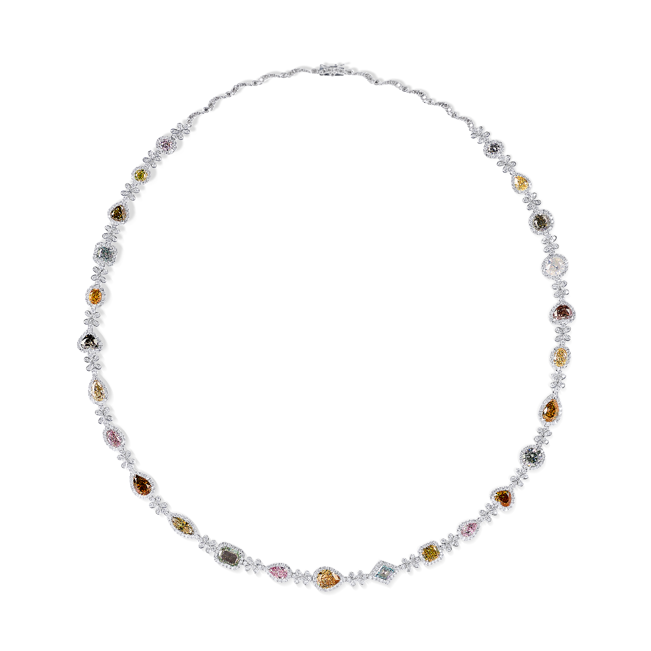 GIA 19.53克拉 頂級奢華彩鑽套鍊
Multi-Colored Diamond and Diamond Necklace