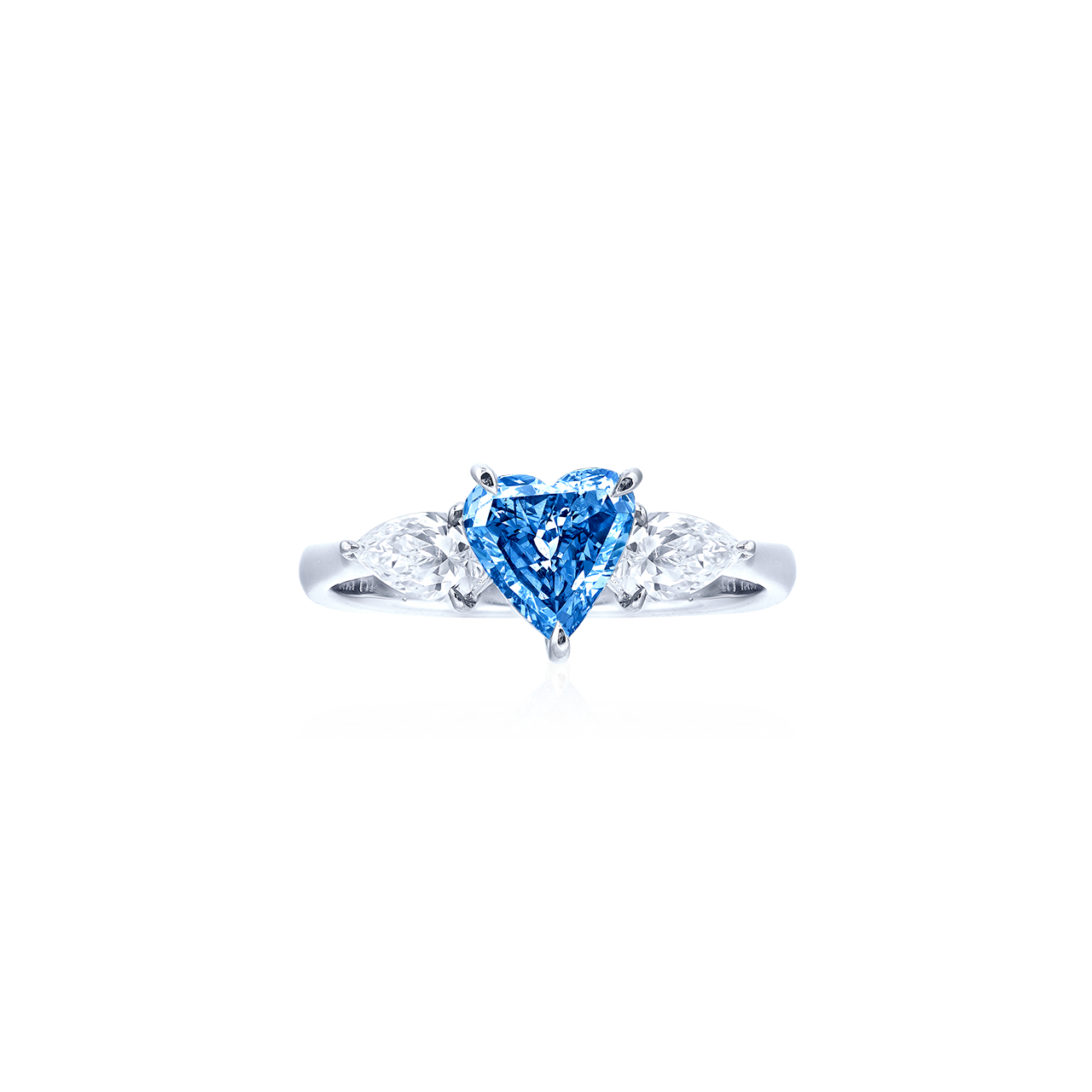 GIA 1.05 克拉 艷彩藍彩鑽鑽戒
A SPECTACULAR FANCY VIVID BLUE 
DIAMOND AND DIAMOND RING