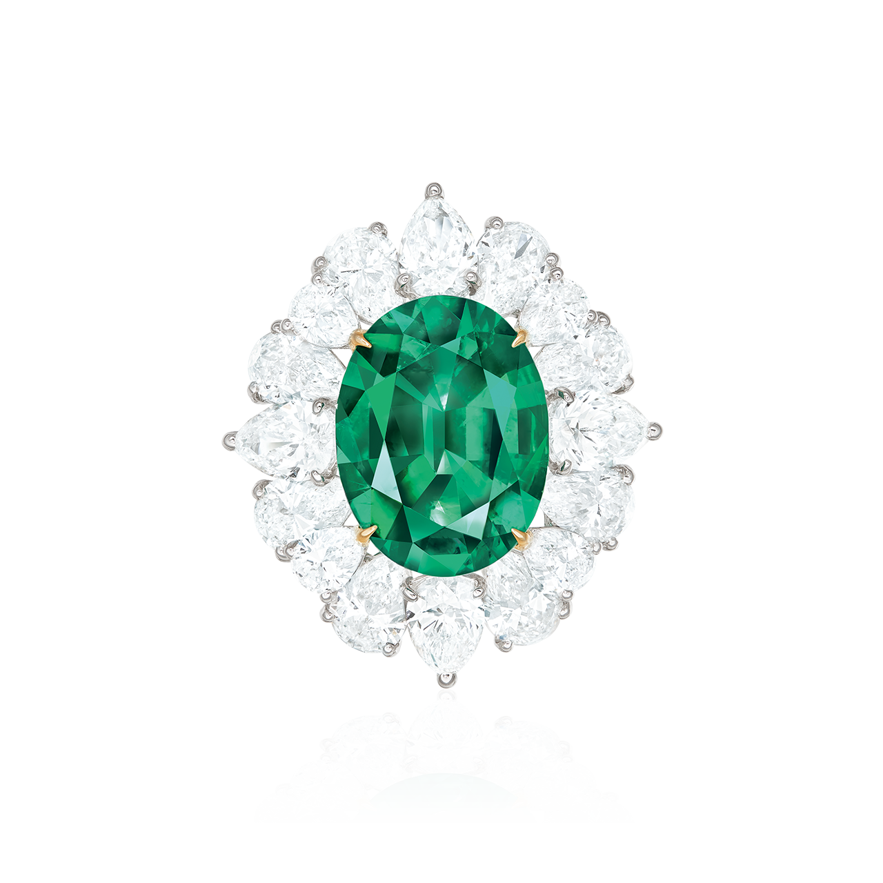 GUB AGL 哥倫比亞天然無浸油祖母綠鑽戒 4.51克拉
Colombian Emerald And
Diamond Ring
