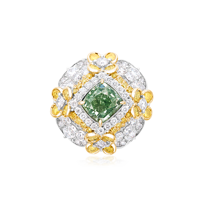 GIA 綠鑽戒 2.45 克拉