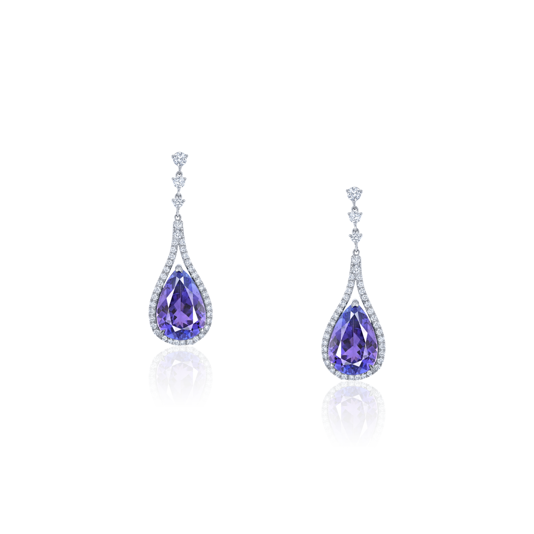 4.21克拉 丹泉石耳環
Tanzanite and Diamond Earrings
