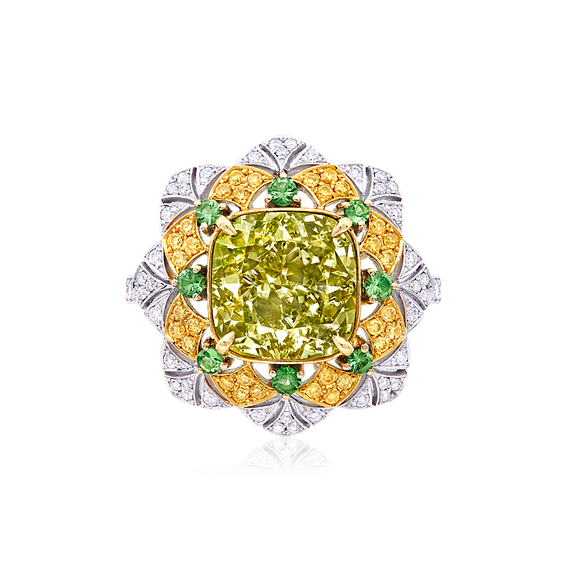 GIA 綠鑽戒 4.50 克拉