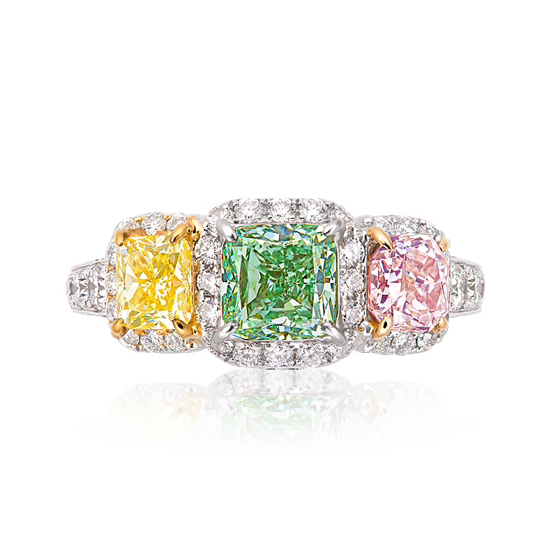 GIA 綠鑽戒 1.07 克拉
