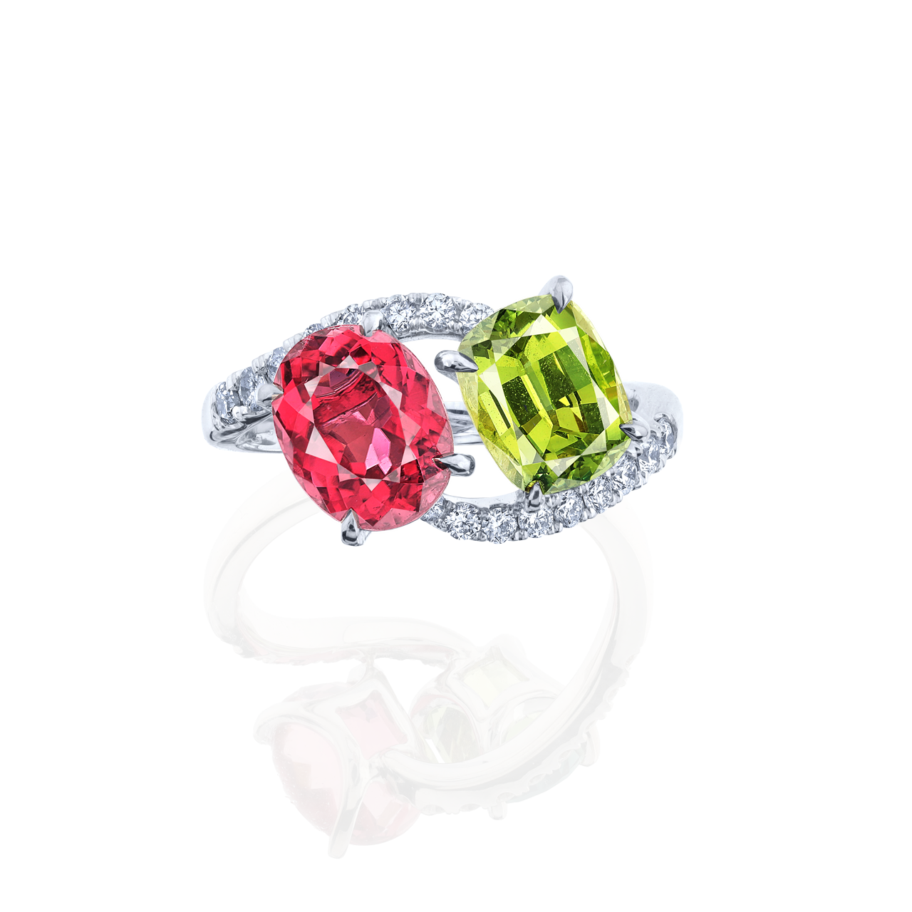 2.22 克拉 剛玉 12.95 克拉 紅碧璽戒 Corundum and Red Spinel Ring