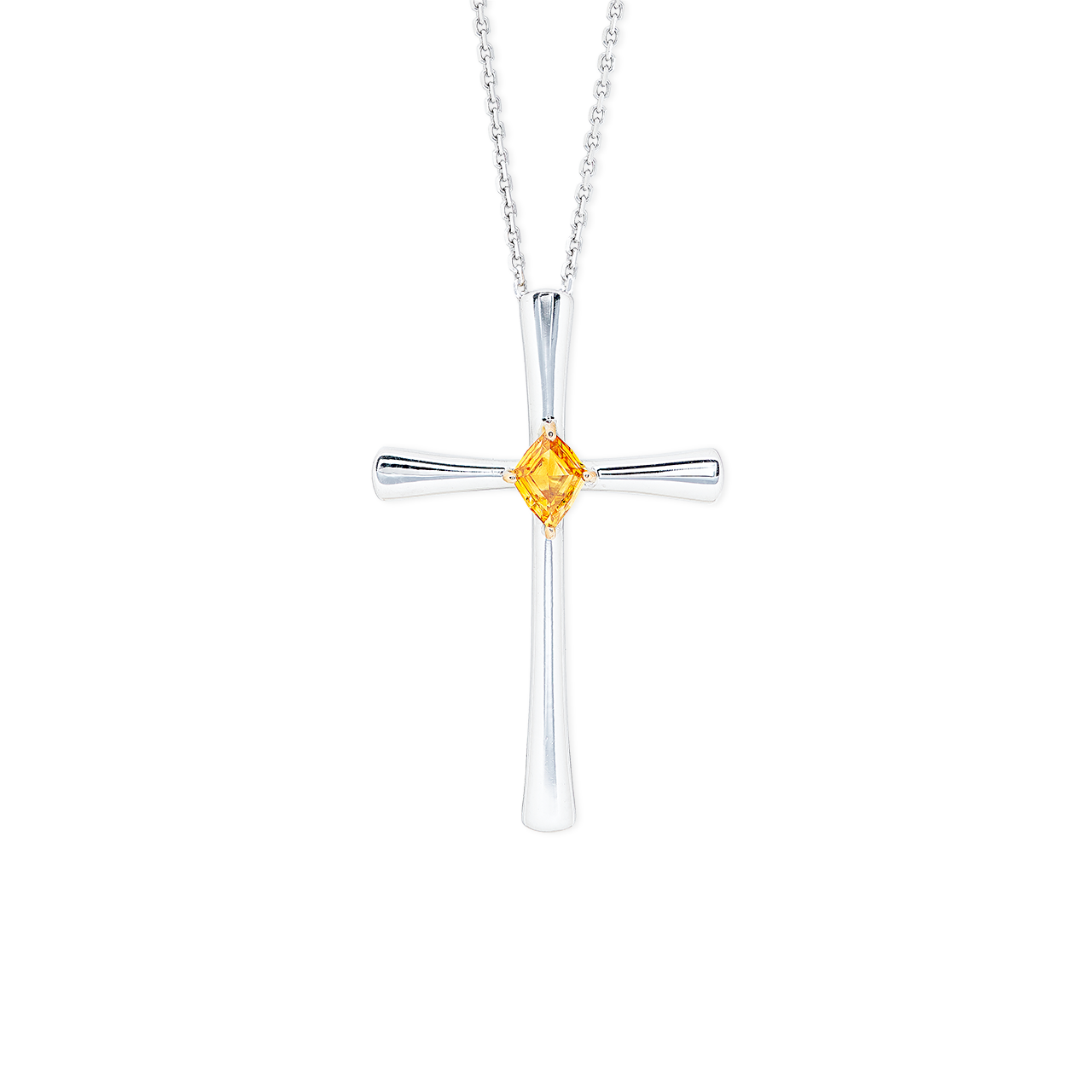 0.18克拉 彩鑽十字架墜鍊
Colored Diamond and The Cross Pendant Necklace