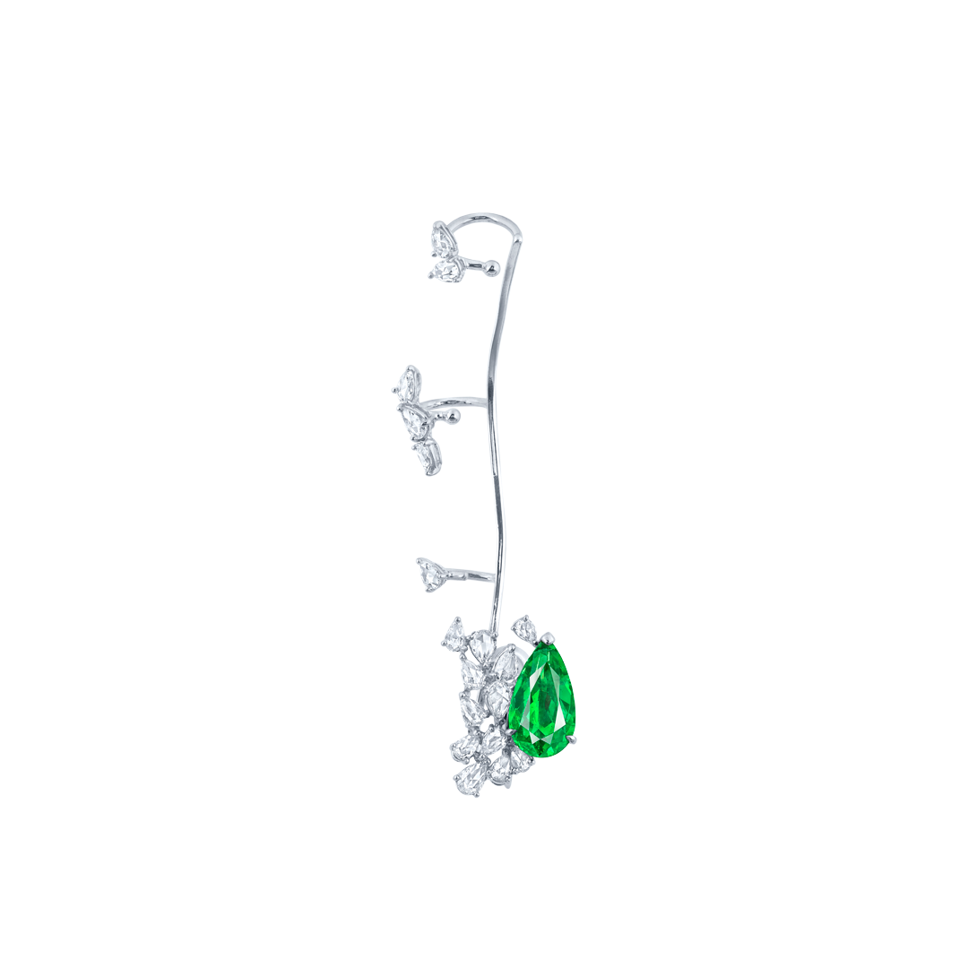 Gubelin 沙弗萊耳掛 3.58 克拉