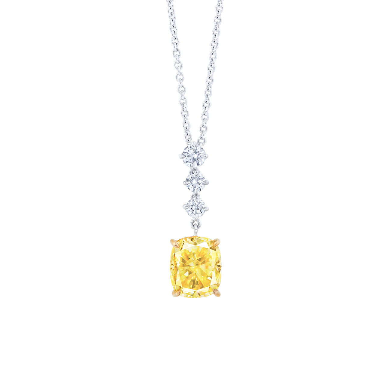 GIA 2.02克拉 黃鑽墜鍊
Fancy Yellow Colored Diamond 
Pendant Necklace