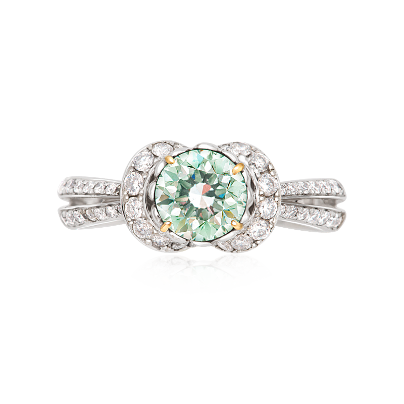 GIA 綠鑽戒 1.01 克拉
