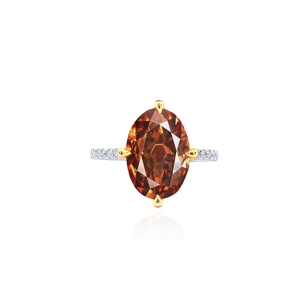 5.04克拉 深彩橘棕彩鑽鑽石戒
FANCY DEEP ORANGE BROWN 
COLOURED DIAMOND AND DIAMOND RING 
