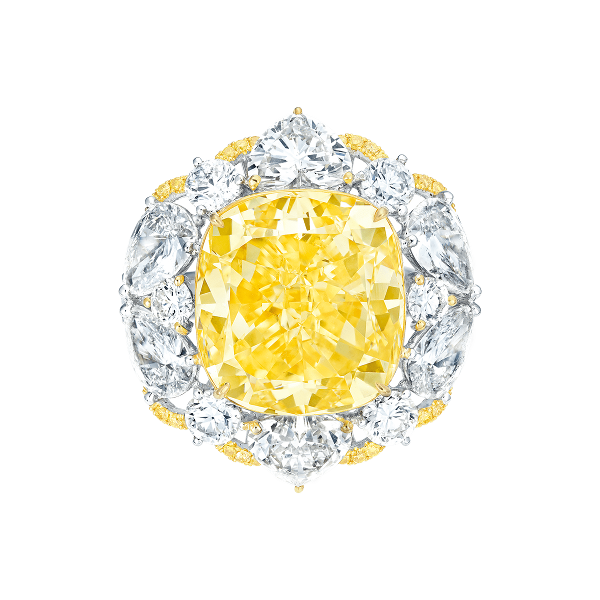 13.11克拉 黃鑽戒 Fancy Yellow