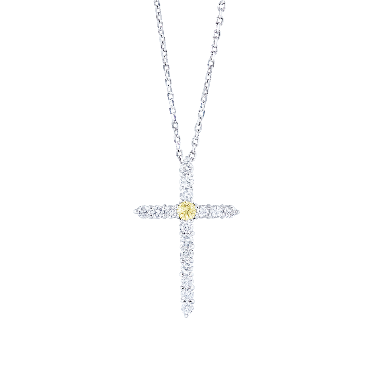 0.55克拉 十字架彩鑽墜鍊
Colored Diamond and 
The Cross Pendant Necklace