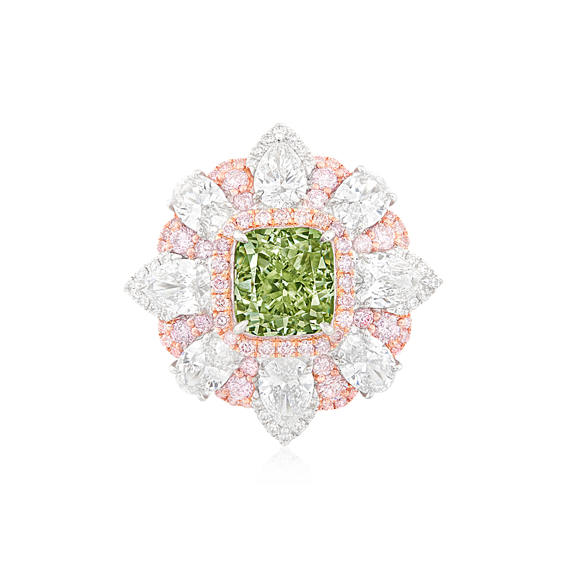 GIA 綠鑽戒 2.20 克拉