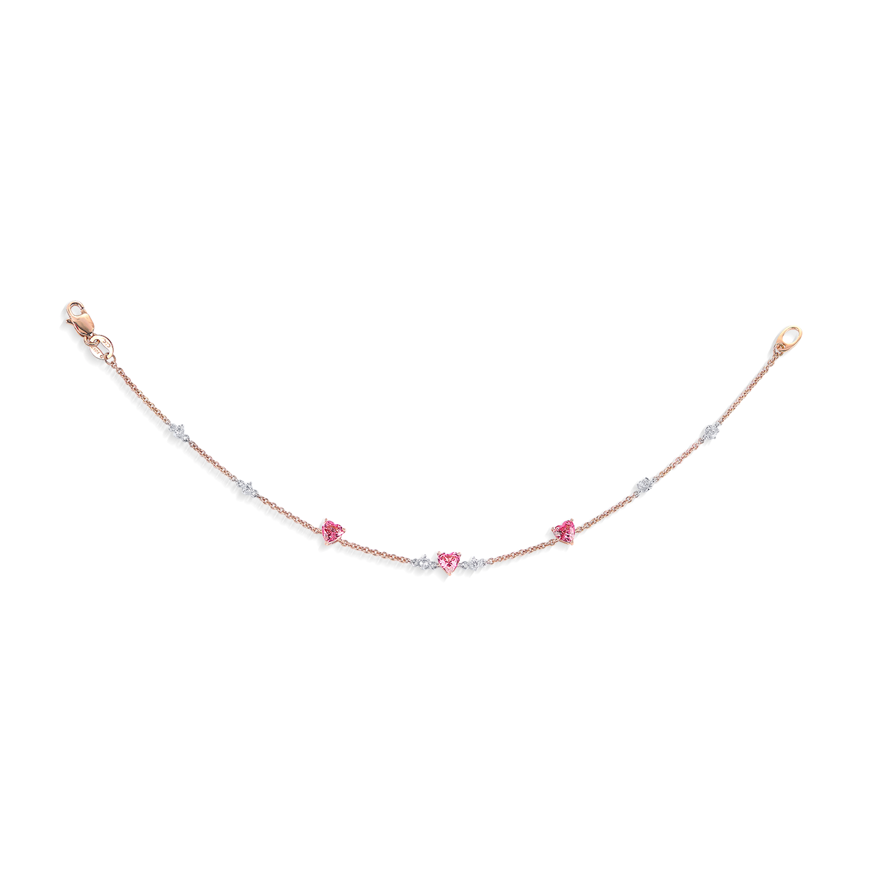 0.72克拉 愛心尖晶石手鍊
Spinel ＆ Diamond Bracelet