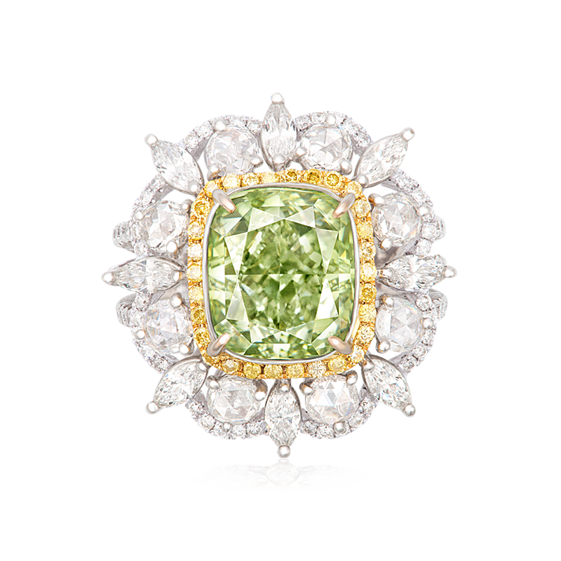 GIA 綠鑽戒 5.53 克拉