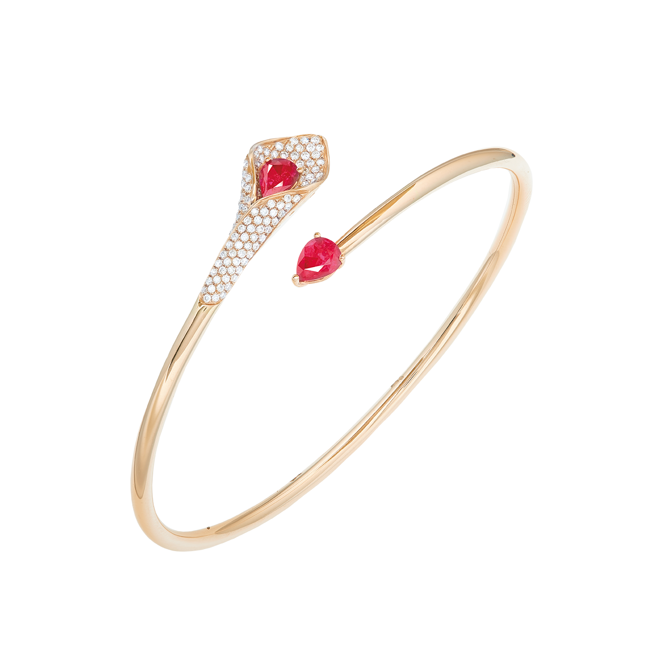 紅寶「海芋花」鑽石手環
