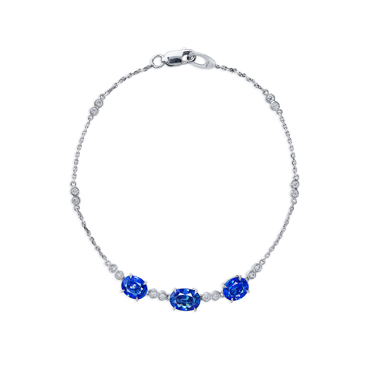 2.78克拉 緬甸藍寶鑽石手鍊
Burma Sapphire and Diamond Bracelet