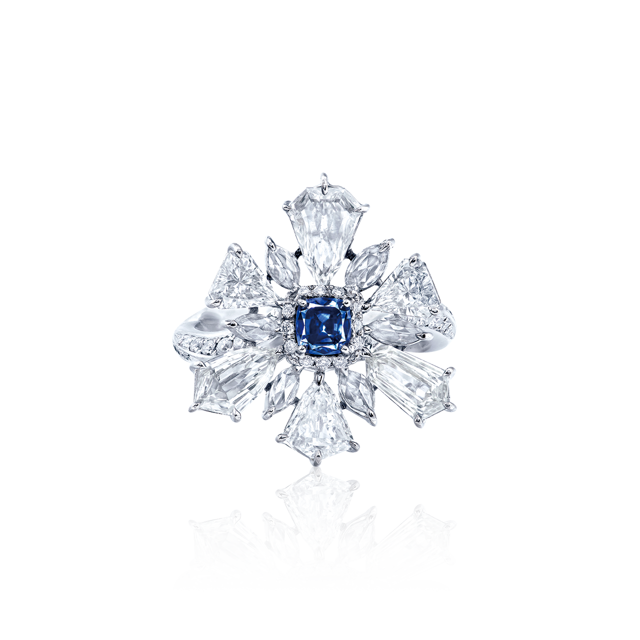GIA 0.35CT灰藍鑽戒
Fancy Dark Blue Gray Colored Diamond and Diamond Ring