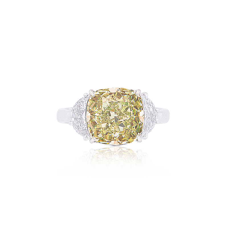 GIA 綠鑽戒指 5.55 克拉