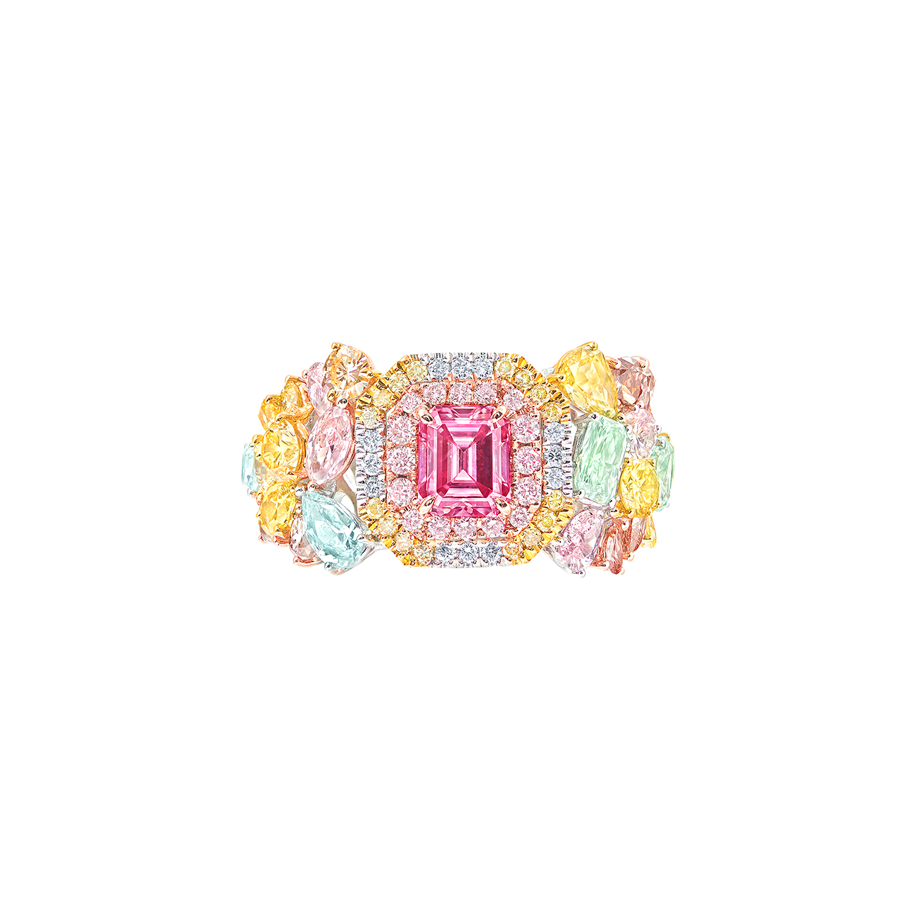 1.02克拉 阿蓋爾濃彩粉鑽戒
Pink Diamond from Argyle Mine, 
2008 TENDER STONE 
and Multi- Colored Diamond Rin