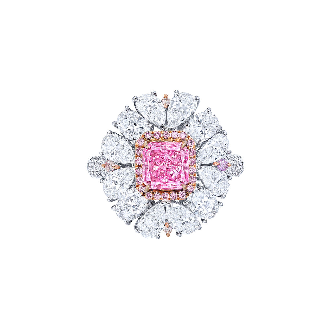 GIA 1.03克拉 濃彩粉鑽戒
Fancy Intense Purplish Pink 
Colored Diamond Ring