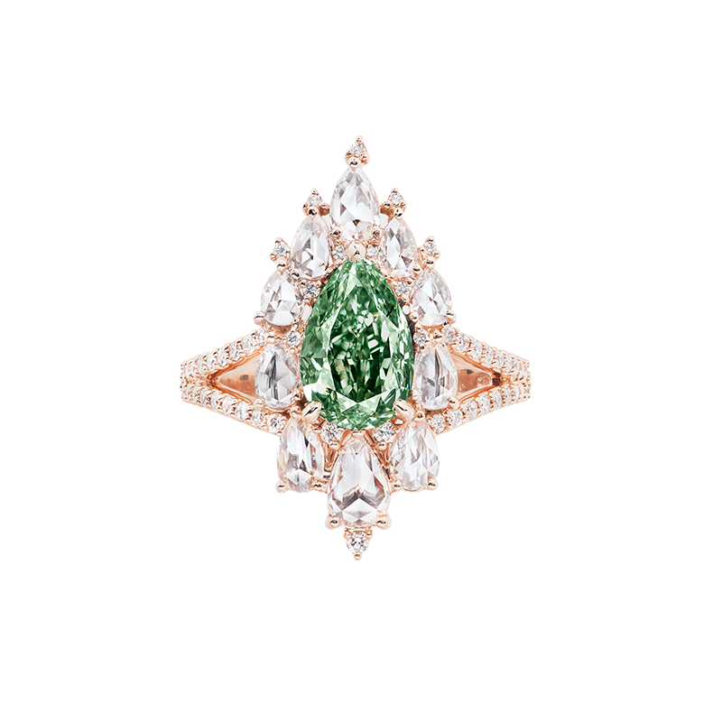 GIA 2.47克拉 濃彩綠鑽鑽戒
Fancy Intense Green Colored
Diamond and Diamond Ring