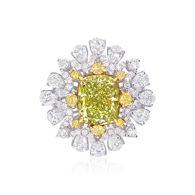 GIA 綠鑽戒 2.52 克拉