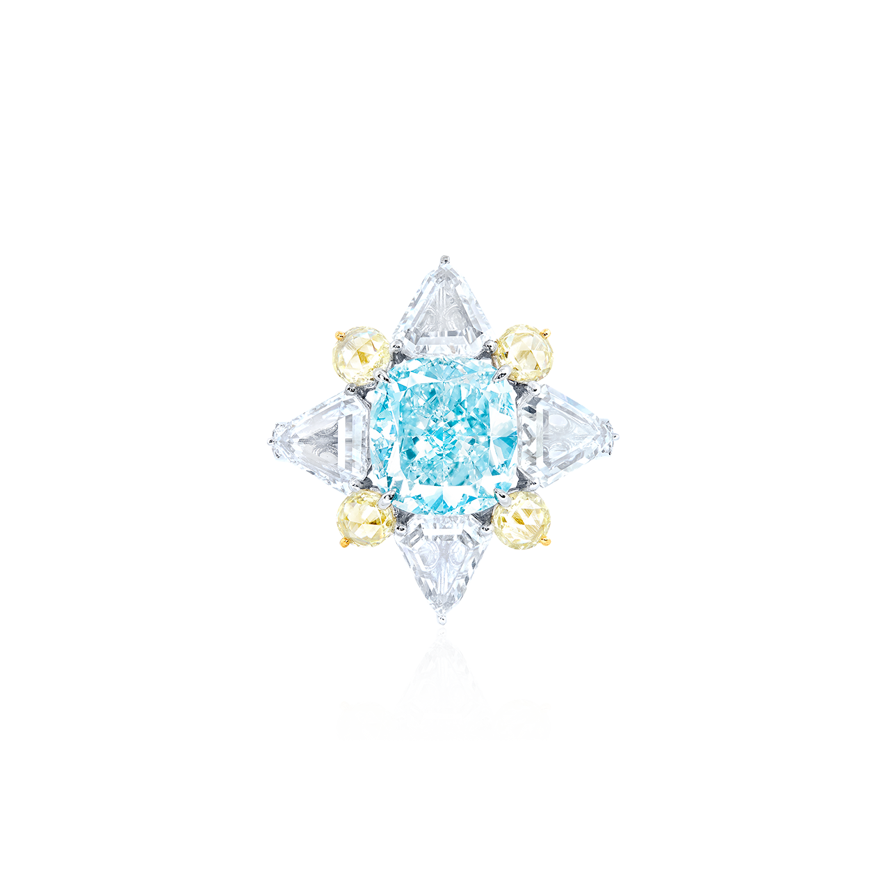 GIA 3.01克拉 淡藍彩鑽鑽石戒
 VERY LIGHT BLUE COLOURED 
DIAMOND AND DIAMOND RING