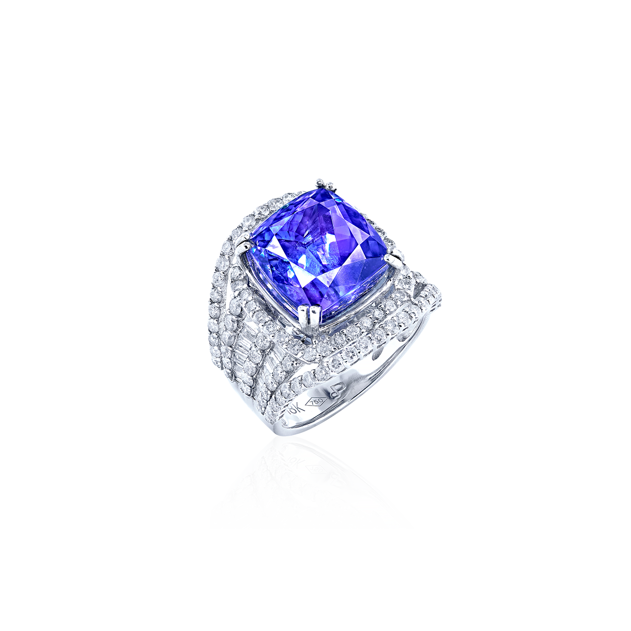 11.60克拉 天然丹泉石鑽戒
TANZANITE AND DIAMOND RING